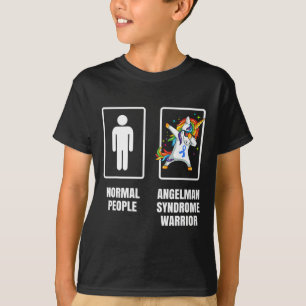 T-shirt Dabbing Unicorn Angelman Syndrome Guerrier Surviva