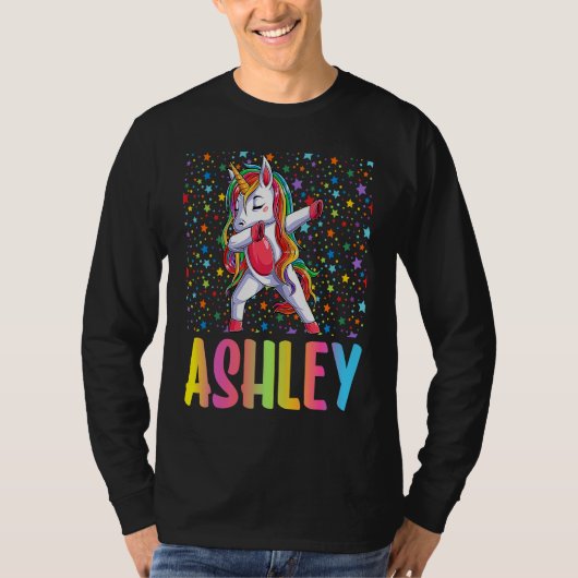 T-shirt Dabbing Unicorn Ashley (Devant)