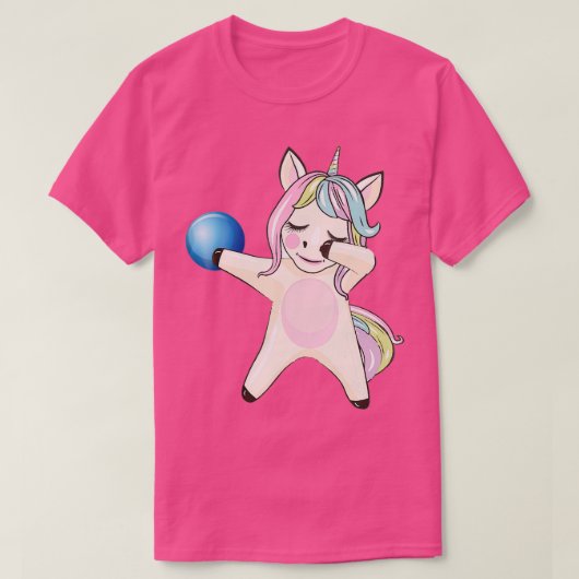 T-shirt Dabbing Unicorn Bowling Qui Aime T (Design devant)