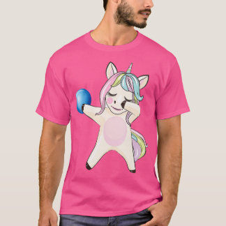 T-shirt Dabbing Unicorn Bowling Qui Aime T