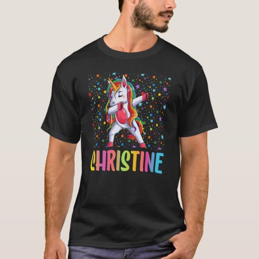 T-shirt Dabbing Unicorn Christine (Devant)