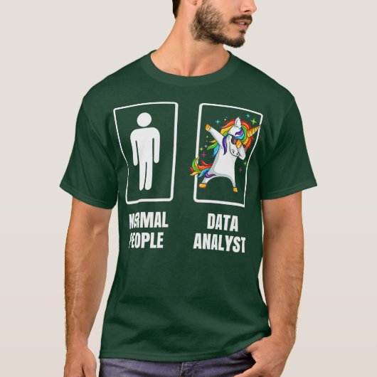 T-shirt Dabbing Unicorn Data Analyst Data Scientist (Devant)