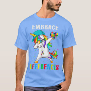 T-shirt Dabbing Unicorn Différences Embrasser l'Autisme HD