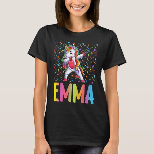 T-shirt Dabbing Unicorn Emma (Devant)