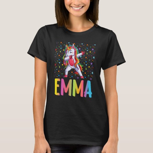 T-shirt Dabbing Unicorn Emma (Devant)