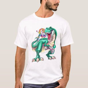 T-shirt Dabbing Unicorn équitation Dinosaur Avec Contrôle 