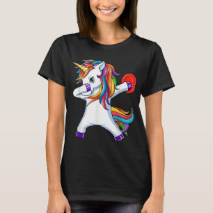 T-shirt Dabbing Unicorn Funny Flying Disc Lecteur Golf