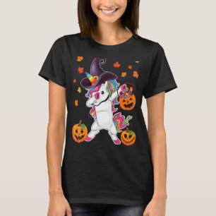 T-shirt Dabbing Unicorn Halloween Costume sorcier Broomsti