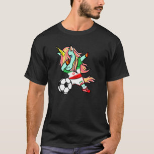 T-shirt Dabbing Unicorn Iran Football Iranien Drapeau Foot