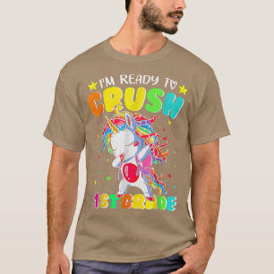 T-shirt Dabbing Unicorn Kid Je suis prêt à écraser 1ère an