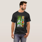 T-shirt Dabbing Unicorn Leprechaun St Patrick's Day Irish (Devant entier)