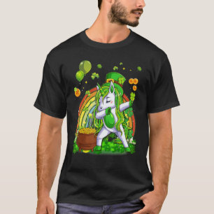 T-shirt Dabbing Unicorn Leprechaun St Patrick's Day Irish