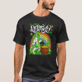 T-shirt Dabbing Unicorn Leprechaun St Patrick's Day Irish (Devant)