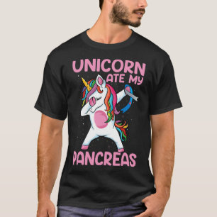 T-shirt Dabbing Unicorn Mangé Mes Pancréas Type 1 Diabète