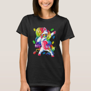 T-shirt Dabbing Unicorn mignon Puzzle Piece Sensibilisatio