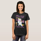 T-shirt Dabbing Unicorn My First Holy Communion (Devant entier)