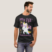 T-shirt Dabbing Unicorn My First Holy Communion (Devant entier)