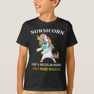 T-shirt Dabbing Unicorn Nursicorn Funny Nurse Cadeau