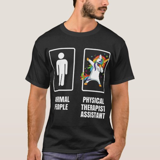 T-shirt Dabbing Unicorn physiothérapeute assistant PT (Devant)