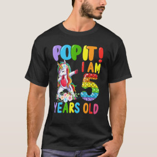 T-shirt Dabbing Unicorn Pop It I Am 5 Years Old Fidget 5e