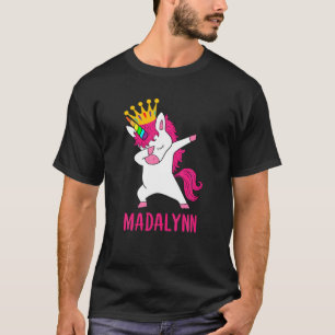 T-shirt Dabbing Unicorn Queen Personnalisé MADALYNN