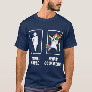 T-shirt Dabbing Unicorn Réadaptation Conseiller en réadapt