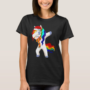 T-shirt Dabbing Unicorn Santa Hat Noël Noël Noël Noël Noël