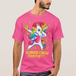 T-shirt Dabbing Unicorn Sensibilisation au cancer chez les