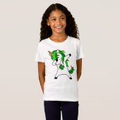 T-Shirt Dabbing Unicorn St. Patrick's Day Shamrock vert (Devant entier)