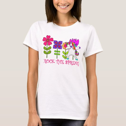 T-shirt Dabbing Unicorne - I Rock The Spring (Devant)