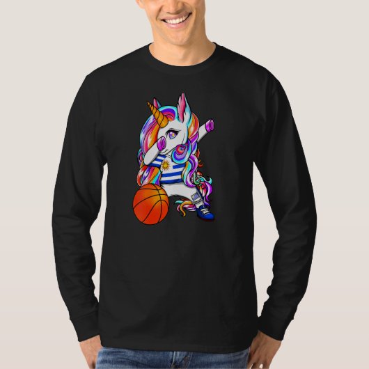 T-shirt Dabbing Unicorne Uruguay Basketball Fans Jersey Bb (Devant)