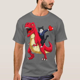T-shirt Dabbing uxedo Chat équitation Dinosaure Valentines