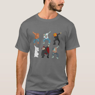 T-shirt Dabbing Werewolf Zombie Vampire Ghost Halloween Co