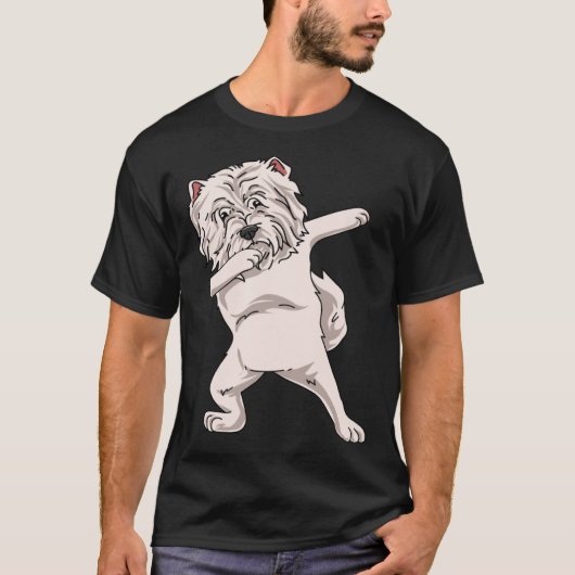T-shirt Dabbing West Highland White Terrier (Devant)
