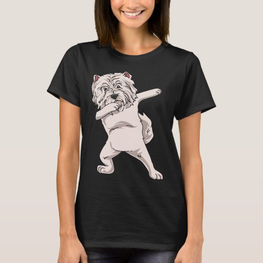 T-shirt Dabbing West Highland White Terrier (Devant)