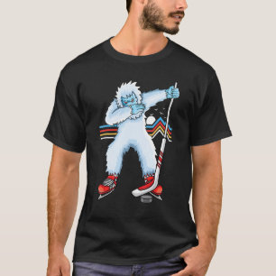 T-shirt Dabbing yeti Ice Hockey yeti Kids Bois de glace Ho