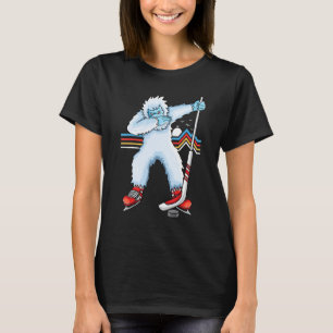 T-shirt Dabbing yeti Ice Hockey yeti Kids Bois de glace Ho