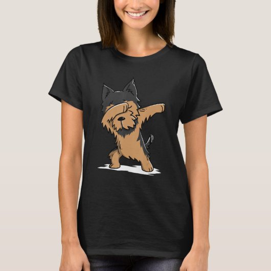 T-shirt Dabbing Yorkshire Terrier Dab Dance Chien (Devant)