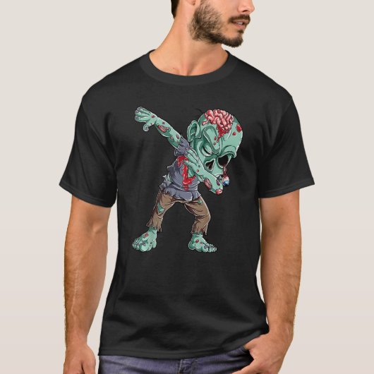 T-shirt Dabbing Zombie Halloween Boys Kids Dab Zombies (Devant)