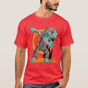 T-shirt Dabbing Zombie Halloween Candy Funny Garçons Homme