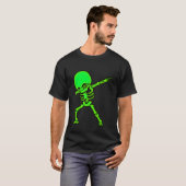 T-shirt Dabing Big Head Skeleton Neon Glow Funny (Devant entier)
