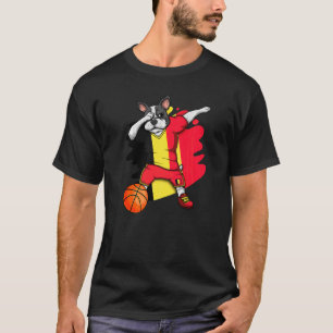 T-shirt Dabing French Bulldog Belgique Basketball Fan Jers