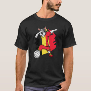 T-shirt Dabing French Bulldog Belgique Volleyball Fan Jers