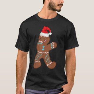 T-shirt Dabing pain d'épices Pajama de Noël Santa Hat Kid