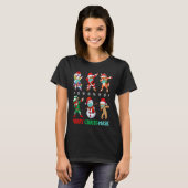 T-shirt Dabing Père Noël Elf Friends Joyeux masque Christ (Devant entier)