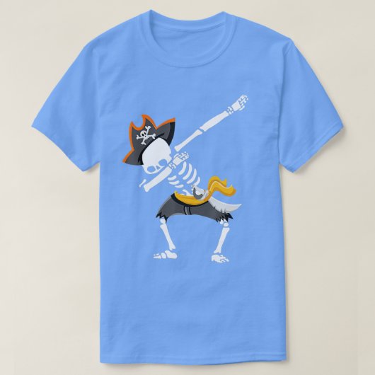 T-shirt Dabing Skeleton Pirate Halloween Jolly roger Drape (Design devant)