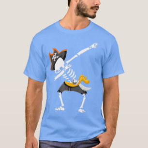 T-shirt Dabing Skeleton Pirate Halloween Jolly roger Drape