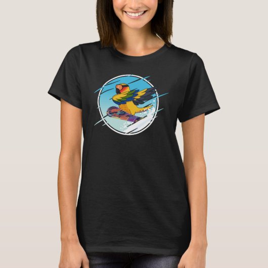 T-shirt Dabing Snowboard Parrot I Sun Conure (Devant)