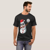T-shirt Dabing Snowman Dab Middle High School Volleyball (Devant entier)