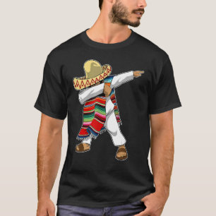 T-shirt Dabler Mexicain Poncho Cinco De Mayo Hommes Sombre